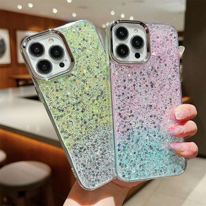 Mới phổ biến long lanh Bling dần dần thay đổi màu sắc rõ ràng Epoxy trường hợp điện thoại cho <span class=keywords><strong>Xiaomi</strong></span> POCO X6 Pro sang trọng trường hợp - Product Image 4