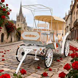 Carruaje de <span class=keywords><strong>Cenicienta</strong></span> Eléctrico de 4 y 6 Plazas, Carruaje de Calabaza para Bodas - Product Image 3