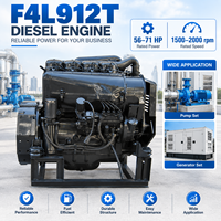 Moteur diesel refroidi par air SCDC Deutz F4L912T 56-71HP 4 cylindres pour groupe électrogène diesel, production d'énergie industrielle