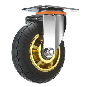 60kg load capacity Durable 3in 4in 5in inch Industrial middle heavy duty Rubber caster wheels for platform trolley