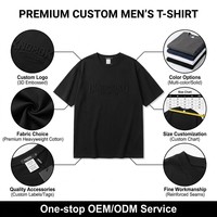 T-shirt ample en tricot pour homme, tissu haute densité, streetwear, épaules tombantes, manches classiques, personnalisable
