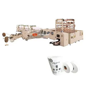 Full automatic non-stop JRT toilet paper cutting making machine single toilet rolling paper slitting and rewinding line