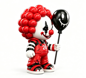 Figurine de clown en PVC moulée par injection, personnalisée OEM, jouet en plastique, décoration de bureau, ornement de collection - Product Image 2