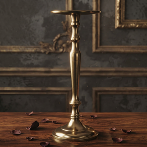 Handmade Metal Pillar Table <b>Candle</b> <b>Holder</b> Gold <b>Candle</b> <b>Stick</b> Stand Table Decor Wedding Centerpieces & Table Decorations - Product Image 1