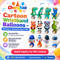 Ballons en aluminium miniatures en forme de bracelet de dessin animé, à porter, pour promotion de rue, cadeaux d'anniversaire pour enfants, petits jouets