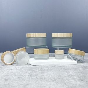 Wooden Cosmetic Round Cosmetic Packaging Set Face Cream Jar 30g 50g Cosmetic Jars Container Super March Hot Sale Bamboo Glass - Product Image 5