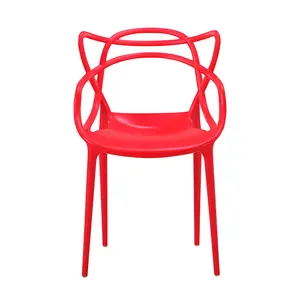 Günstige neue Modell moderne Outdoor verwendet kleine Gewicht Esszimmer Katze Ohren Sessel Cafe stapelbar Full Pp Esszimmer Kunststoff Stuhl