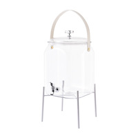 Bouilloire de fête en plastique transparent écologique de grande capacité avec robinet pour les boissons aux herbes et thé aux fruits Design moderne
