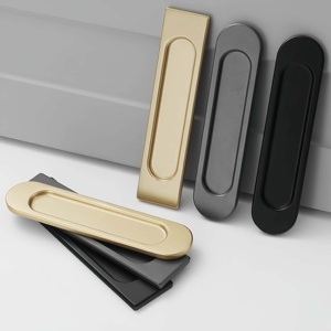 Poignées encastrées dissimulées en aluminium pour <span class=keywords><strong>meubles</strong></span>, poignées encastrées dissimulées pour armoires, portes <span class=keywords><strong>de</strong></span> placards, pour une utilisation en cuisine et dans les commodes - Product Image 1