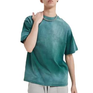 T-shirts vintage personnalisés pour hommes, avec impression OEM, effet vieilli, coupe oversize, design délavé à l'acide, t-shirts vintage oversize vierges - Product Image 1