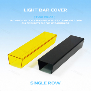 Barre lumineuse LED tout-terrain 4x4, à rangée simple ou double, avec couvercles de protection noirs et jaunes, accessoires de conduite pour voiture, camion, Jeep, UTV, <span class=keywords><strong>caravane</strong></span> - Product Image 5