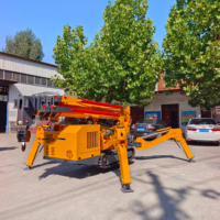 Grue araignée 3 tonnes 4 tonnes à entretien facile avec vérin hydraulique externe et flèche télescopique pour levage intérieur