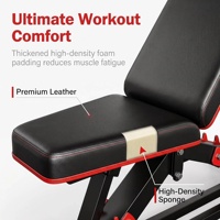 Banc de musculation pliable multi-angles en acier carbone, inclinable et déclinable, pour la maison et la salle de sport, banc d'haltères
