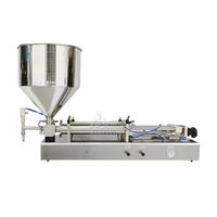 Machine de remplissage semi-automatique d'huile végétale d'argan d'huile de thé eau jus nettoyage miel remplisseur visqueux liquide épais huile moteur