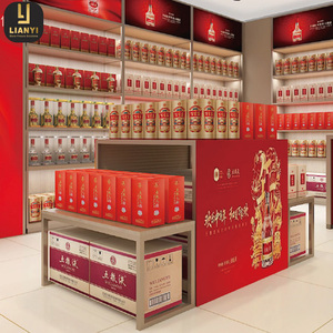 ชั้นวางโชว์ทำจากไม้เรือแจวสำหรับไวน์ดีไซน์ภายในหรูหราสำหรับร้านเหล้าชั้นโชว์ขวดไวน์ - Product Image 3