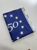 Drapeau personnalisé 3 plis double face 3x5 pieds, bannière en tissu occultant de haute qualité, logo personnalisé imprimé, drapeaux d'extérieur robustes