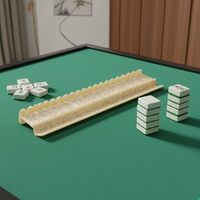 Empujadores Magnéticos de Lujo para Mahjong con Diseño Festoneado Americano, Tablero de Acrílico con Efecto Nácar para Juego, Personalización para Mesa de Mahjong