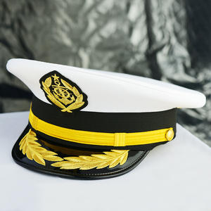 해군 대위 세일러 세일러 화이트 빅 캡 보안 속성 컨시어지 빅 브림 모자 - Product Image 4