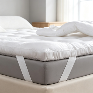 Best Seller 7cm <strong>Thickness</strong> 3" Woven Noiseless Microfiber Pad Corner Straps Folded Soft Double <strong>King</strong> All-Season <strong>Mattress</strong> <strong>Topper</strong> - Product Image 4