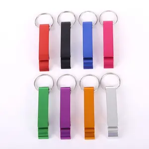 Promotional cheap gift item bottle opener with keychain printed your logo