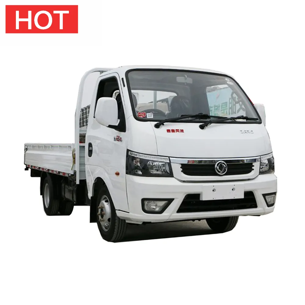 Brand new dongfeng single row cab 1650 1.5t 3t axle 5meter 185R15 8PR left hand drive chinese mini cargo truck van