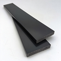 Plinthe en polystyrène noir PS, design moderne et minimaliste, moulure élégante pour bordure murale, pour la décoration intérieure