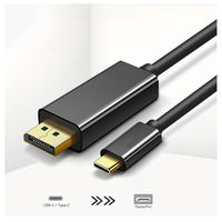 Câble professionnel USB-C vers DisplayPort 4K 60Hz, 1,8 m, gaine PVC, haute vitesse, pour ordinateur portable, projecteur, console de jeu, affichage en mode alternatif