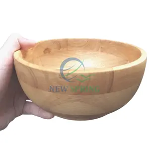 Bol en bois jetable écologique de fabrication vietnamienne 100% bois de haute qualité pour la cuisine et la table - Product Image 1