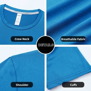 カスタム9色展開 メンズ軽量スポーツTシャツ 半袖速乾アスレチックジムシャツTシャツ - Product Image 2