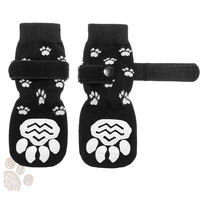 Chaussettes de sport pour chiens et chats Lovoyager Classic en coton imperméable et écologique - Motif rayé antidérapant Tailles S/M/L