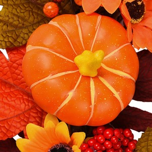 <span class=keywords><strong>Osier</strong></span> feuille d'érable baie Halloween <span class=keywords><strong>couronne</strong></span> maison Thanksgiving <span class=keywords><strong>couronne</strong></span> porte suspendu automne couleur décoration sainte feuille d'érable <span class=keywords><strong>couronne</strong></span> - Product Image 2
