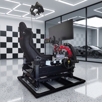 Cockpit de simulateur de course réglable, style F1 & GT avec siège baquet, pour jeux de simulation de course PC/PS/Xbox