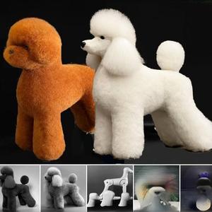 Modelo de Práctica de Peluquería Canina, Realista, de Silicona, con Pelo de Perro Caniche, para Entrenamiento de Estilismo y <span class=keywords><strong>Corte</strong></span> de Pelo Canino, Herramienta de Salón - Product Image 2