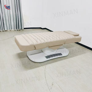 La mesa de masaje de Color marrón más vendida, cama estética para salón, Spa, tiendas de belleza, cama facial de masaje eléctrica con Control de pie - Product Image 5