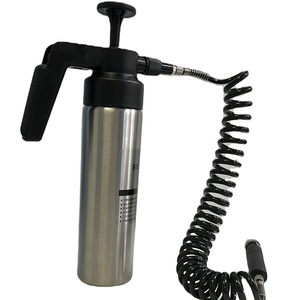 ขวดสเปรย์สแตนเลสสีเงินแบบเติมได้ หัวฉีดแบบกด สำหรับควบคุมศัตรูพืช - Product Image 5