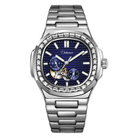 Maßgefertigte Herren Edelstahl Automatik-Mechanische Analoguhr Hochwertige Chronograph Wasserdichte Taucheruhr 22mm Armband Mode Sport