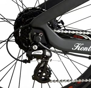 Bicicleta Eléctrica Deportiva de Montaña con Cuadro de Fibra de Carbono, Neumáticos 26*4, Motor sin Escobillas de 8 Velocidades, Batería de Litio de 48V 15AH y Frenos de Disco Dobles - Product Image 3