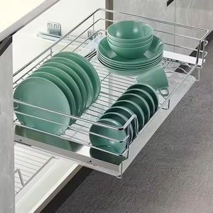 ตะกร้าใส่ของแบบดึงออกทำจากลวดตาข่ายทำจากสเตนเลสสตีลสำหรับใส่ของในตู้ครัวงานตามสั่ง - Product Image 3