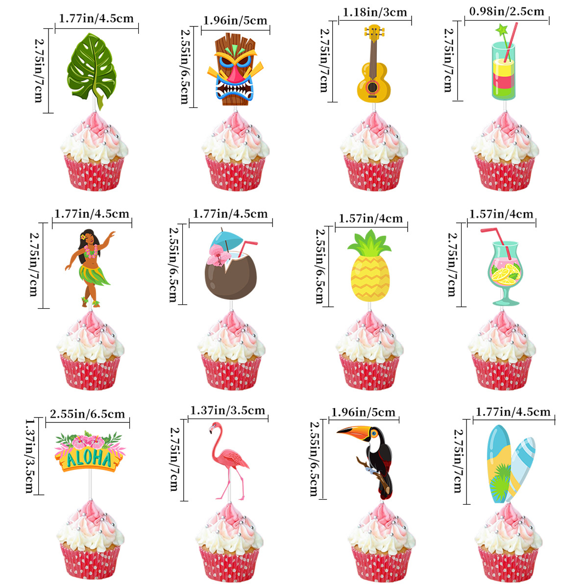 Petits décorations pour cupcakes * 12 pièces