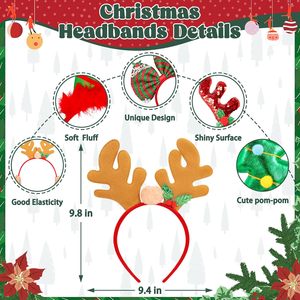 เครื่องประดับผมรูปซานตาคลอสพลาสติกคุณภาพสูงสำหรับงานปาร์ตี้คริสต์มาส ที่คาดผมแฟนซีสำหรับแต่งกาย ของตกแต่งงานปาร์ตี้ ขายส่ง - Product Image 5