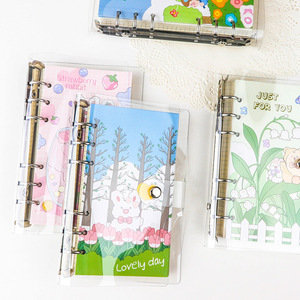 Schattige Zachte Pvc A6 Losse Bladringen Bindmiddel Cover Budget Binder Envelop Pocket <span class=keywords><strong>Notebook</strong></span> Tijdschriften Planner Filler Papier Raster Lijn - Product Image 4