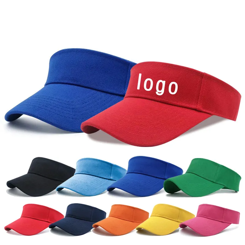 Sombrero de copa vacío personalizado, sombrero de sol para mujer, protección UV, visera de Golf, sombrero para gorra deportiva ajustable Unisex