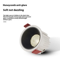 Spot COB moderne Spot LED rond sans scintillement anti-éblouissement Plafonnier de couloir pour le salon Design de centre commercial encastré