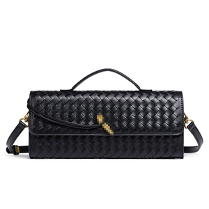 Trendige gewebte Abend-Clutch-Taschen für Damen, Schultertasche, süße Umhängetasche, Crossbody-Tasche, PU-Leder-Geldbörse - Product Image 2