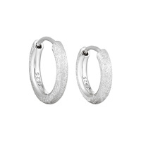 13mm 15mm Boucles d'oreilles Huggie en argent sterling 925 plaqué or 18 carats avec finition mate minimaliste pour femmes et filles