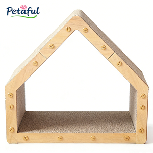 Groothandel Hoge Kwaliteit Ecologisch Verantwoorde Moderne Grote Kattenkrabplank Kattenhuis Stijlvol Duurzaam Driehoekige Vorm Karton - Product Image 4