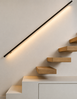 Edelstahl-Treppengeländer mit LED-Beleuchtung für Handläufe