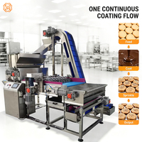TUORONG Nouvelle machine automatique d'enrobage au chocolat pour gâteaux, biscuits, caramel avec saupoudrage de noix