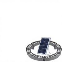 Projecteur LED solaire annulaire 20W 25W en alliage d'aluminium, connectable, étanche IP65, pour extérieur, détection crépusculaire, pour arbres, jardins et paysages, idéal pour palmiers