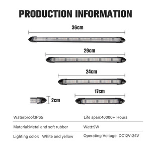 Rcj phổ linh hoạt DRL <span class=keywords><strong>LED</strong></span> ban ngày chạy 9W 17cm-36cm chuyển tín hiệu đèn xe lần lượt tín hiệu ánh sáng - Product Image 6